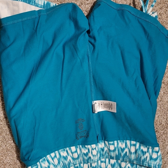 Jones NY Small Side Ruched Skort Turquoise Blue Pull On Tennis Pickleball Golf - Picture 11 of 11